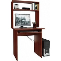 Стол компьютерный Мастер Милан-2П с полкой и надставкой орех итальянский М-2ПН-ОИ
