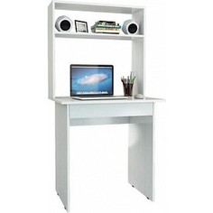 Стол письменный Мастер Милан-2Я с ящиком и надставкой белый М-2ЯН-БТ