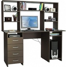 Стол компьютерный Мастер Милан-6 с надставкой венге М-6Н-ВМ