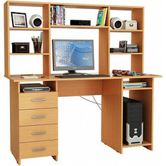 Стол компьютерный Мастер Милан-6 с надставкой бук М-6Н-БК