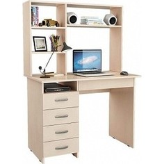 Стол письменный Мастер Милан-1 с надставкой дуб молочный М-1Н-ДМ