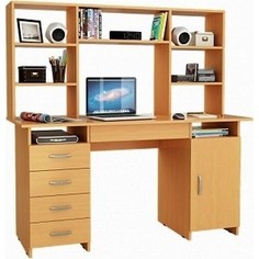 Стол письменный Мастер Милан-7Я с ящиком и надставкой бук М-7ЯН-БК