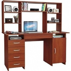 Стол письменный Мастер Милан-7Я с ящиком и надставкой орех итальянский М-7ЯН-ОИ