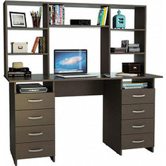 Стол компьютерный Мастер Милан-10 с надставкой венге М-10Н-ВМ