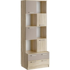 Стеллаж Сильва НМ 013.10 акварель дуб сонома/капучино Silva