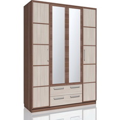 Шкаф комбинированный Сильва НМ 013.08-02 М рива 2 ясень темный/светлый Silva