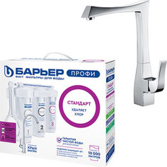 Смеситель для кухни Kaiser Bingo c фильтром Барьер Профи и отдельным краном, хром (KB-50044-Profi)