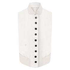 Жилет из смеси хлопка и льна Ann Demeulemeester