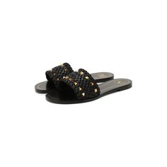 Текстильные шлепанцы Valentino Garavani Rockstud Valentino