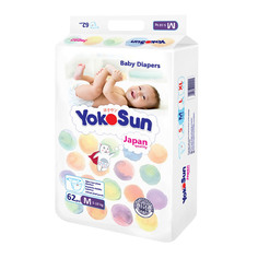 Подгузники YokoSun M 5-10 кг 62 шт