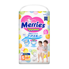 Трусики-подгузники Merries для детей размер XL 12-22 кг 38 шт