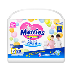 Трусики-подгузники Merries для детей размер XXL 15-28 кг 26 шт