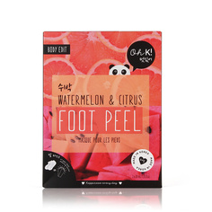 OH K! WATERMELON PINK FOOT PEEL Маска отшелушивающая для гладкости и мягкости кожи "Арбуз и цитрус"