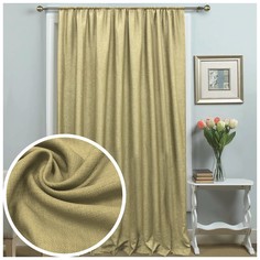 Портьера Amore Mio иск.лен RR YW ZJM090-05 200*270 1 шт Бежевая