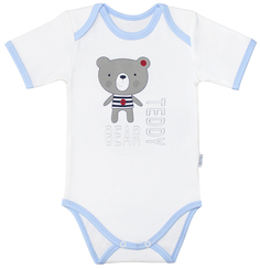 Боди Веселый Малыш Мишка Тедди, белый, р.80