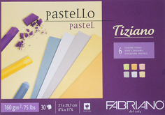 Альбом для пастели "Tiziano", 6 цветов, 30 листов Fabriano