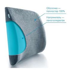 Подушка ортопедическая TRELAX "SPECTRA" под спину П04 серый