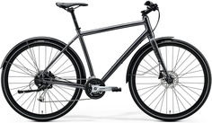 Городской велосипед Merida Crossway Urban 100 (2020) размер рамы 48 см" Серо-черный