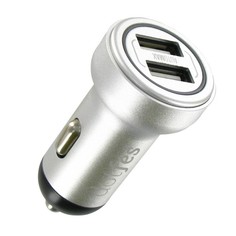 Автомобильное зарядное устройство Dotfes B05 2xUSB, 3.4A, silver