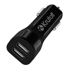 Автомобильное зарядное устройство Krutoff CCH-01 2xUSB, 2.1A (black)