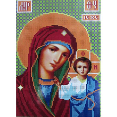 Картина стразами алмазная живопись 22*28 см "Казанская икона Божией Матери" (MV20152) Inno Zone