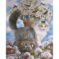 Картина по номерам на холсте 40*50 см Colibri "Кот-великан" (VA-0719)