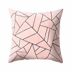 Декоративная подушка, "Розовые геометрические узоры", розовый, 45х45 см, 5S-PILLOW-202