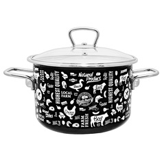 Кастрюля эмал цил Ferma 3,0л TM Appetite