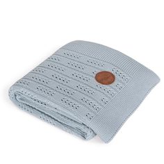 Плед вязаный Ceba Baby Herringbone mint, 90х90