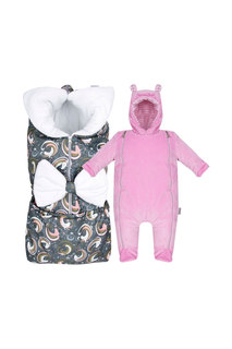 Конверт-одеяло детский Zukka, цв. серый, р-р 62