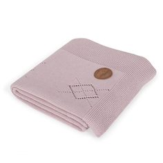 Плед вязаный Ceba Baby Diamonds pink, 90х90