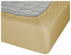 Простыня Cleo На резинке 160x200 см Горчица