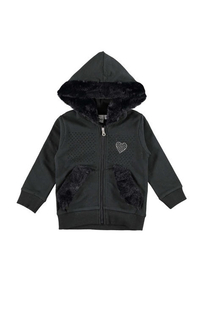 Толстовка для девочки iDO, цв.чeрный, р-р 110