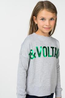Свитшот для девочки ZADIG & VOLTAIRE, цв.серый, р-р 126