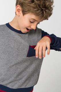 Толстовка для мальчика iDO, цв.серый, р-р 122