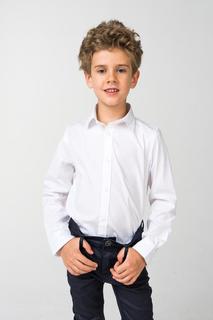 Рубашка для мальчика iDO, цв.белый, р-р 128