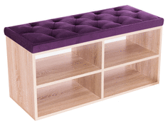 Обувница Милана Обувница HD 950*450*450 Bella 14 Фиолетовый, Дуб сонома Milana