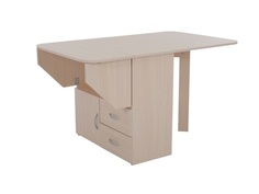 Компактный стол-книжка тумба с ящиками Мебельсон Стол-тумба (Мебельсон) Дуб Млечный Mebelson