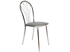 Кухонный стул ДИК Версаль Хром / Иск.кожа черная