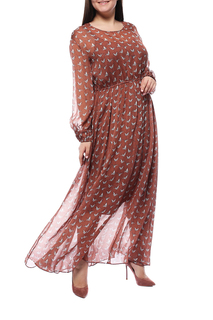 Платье женское Marina Rinaldi 2221109 26 коричневое 25 IT