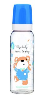 Бутылочка Canpol Sweet fun соской, 250 мл, 12+ мес., цвет голубой