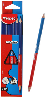 Карандаш двухцветный BICOLOR Maped синий/красный