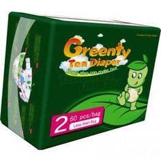 Подгузники Greenty 2/S (6+ кг), 60 шт.