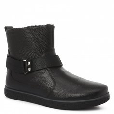 Полусапожки для девочек Ecco, цв. черный, р.39