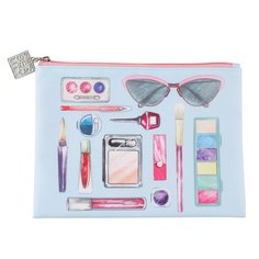 Косметичка Dewal Beauty серия "Модница", голубая 22,5х17х1см BG-4