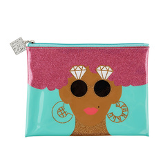 Косметичка Dewal Beauty серия "Модница", мятная 22х16,5х1,5см BG-2