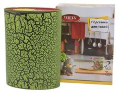 Подставка для ножей овальная 22 см VERTEX TDKVS450-661GREEN