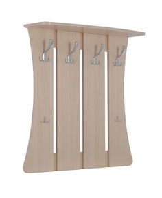 Настенная вешалка для прихожей Мебельсон Уют-2 Дуб Млечный Mebelson