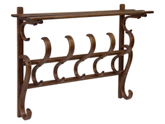 Настенная вешалка в прихожую Мебелик Вешалка настенная "В 7Н" Средне-коричневый