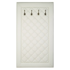 Настенная вешалка в прихожую Мебелик Оливия Н2 Молочный, экокожа